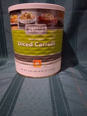 Daily Bread Dehydrated Diced Carrots 2.3 lb Can  WP625