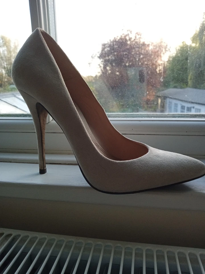 All Saints suede stiletto heeled shoes - size 38 (UK5) - Image 4 of 4