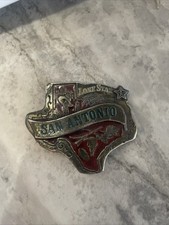 Vtg San Antonio Texas Lone Star Belt Buckle 1014 Great American Buckle Co