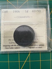 1904 Canada 1 Cent Large Penny ICCS AU-50