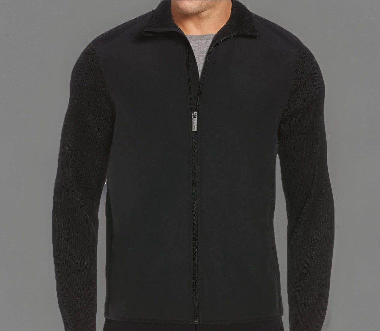 Perry Ellis Solid Stretch Full Zip Fleece Jacket Size 2XL Men’s