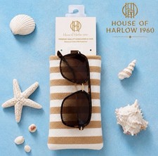 House of Harlow 1960 Square Sunglasses w/ Case Tortoise Brown UVA/UVB NWOT