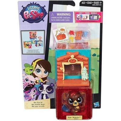 Littlest Pet Shop Mini Style Set with Beaver Figure