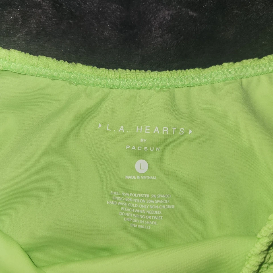 Parte inferior de biquíni LA Hearts by PacSun verde Riviera corte alto tamanho GRANDE - Imagem 2 de 4