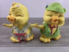 2x Royalty Industries 8โ Duck Coin Bank 1970 Vintage USA Made
