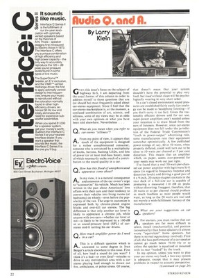 Electro-Voice - Interface:C II Speaker - Original Magazine Ad - 1980