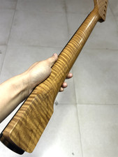 AAAA Ebony fretboard Roasted flame maple electric guitar neck 22fret 25.5" part