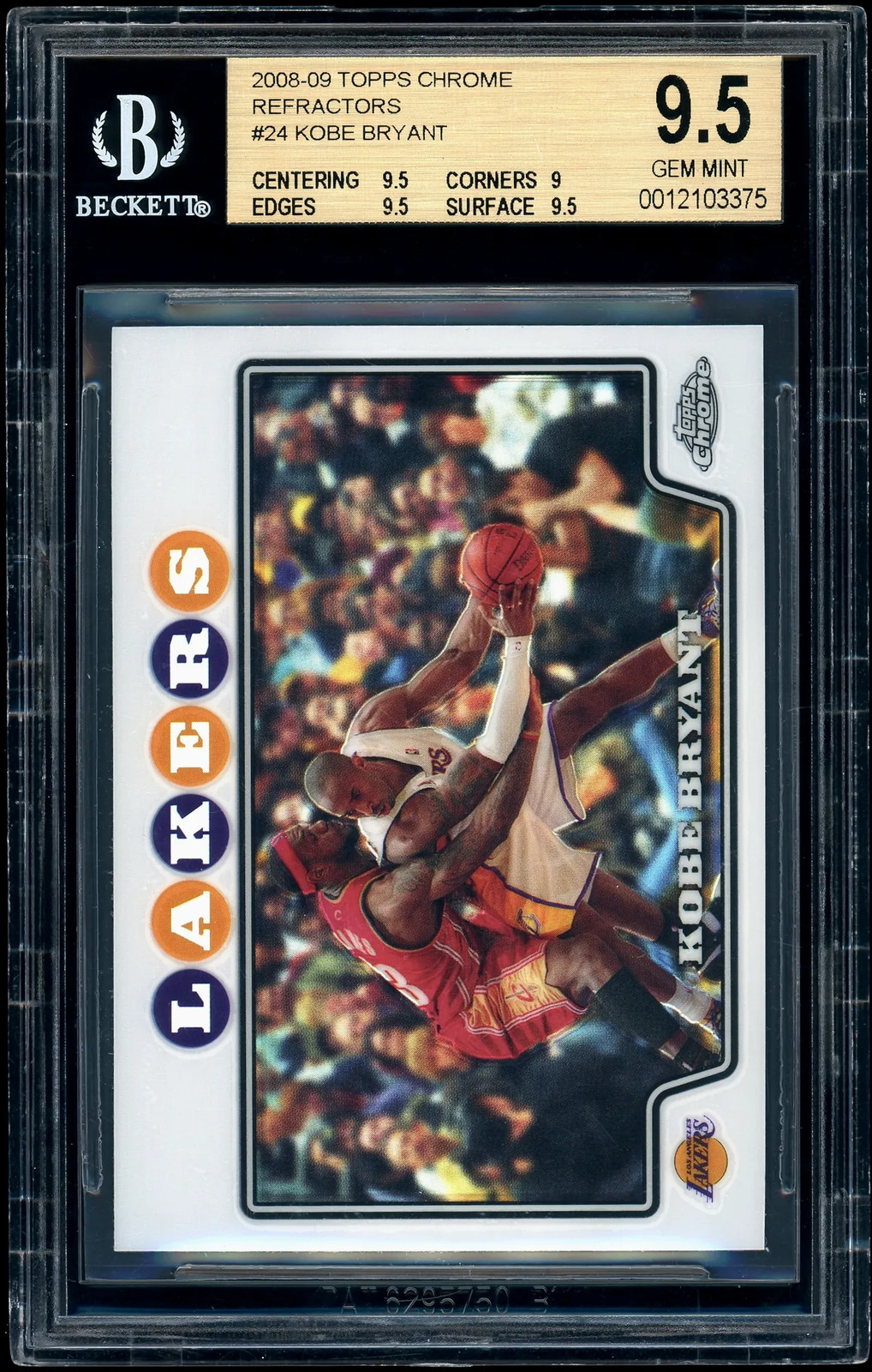 2008 Topps Chrome Refractors Kobe Bryant #24 BGS 9.5