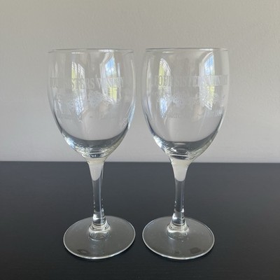 Four Sisters Winery Wine Glasses 2 Count 9 Oz Belvidere New Jersey NJ Souvenir