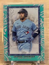 2022 Topps Rip George Springer Aqua #'d /35 Unripped Potential Ohtani Auto