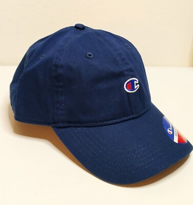 Champion Men's Cotton Canvas Baseball Cap Hat Color: Navy One Size