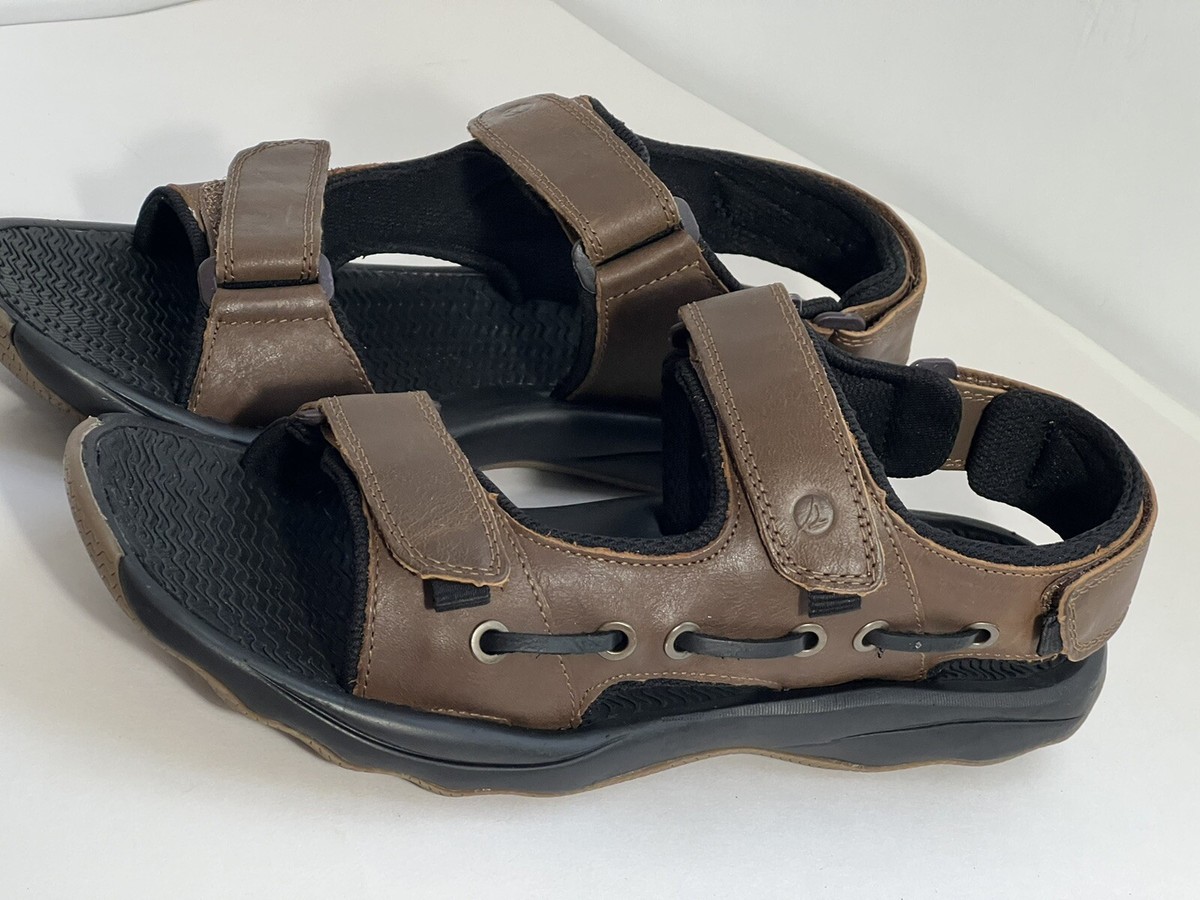Sperry Top Slider Rivington Brown Leather Sandle For Men 