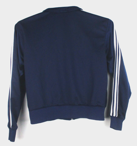 Adidas Sweatshirt Track Suit Blue White Long Sleeve Full Zip Collar Boy's Medium - Picture 8 of 11
