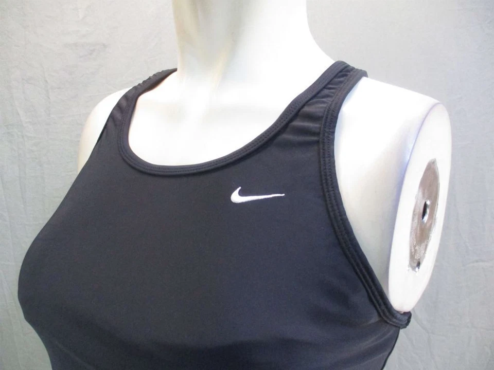 Nike Size 10 Girls Black Active Sleeveless Training Performance Tank Top 7W092 - Image 3 of 4