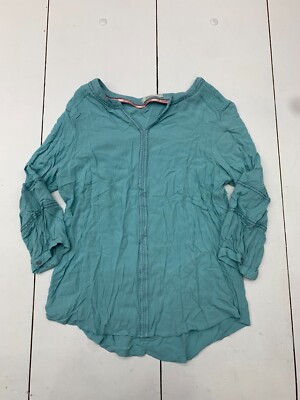 Cecil Womens Blue Long Sleeve Blouse Size Small