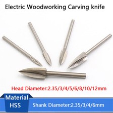 Fresadora eléctrica para tallar madera HSS rebabas de molienda broca fresadora herramientas rotativas