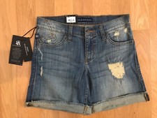 Rock Republic Womens Destructive Bumpershoot Blue Jean Shorts, Size 2 NWT