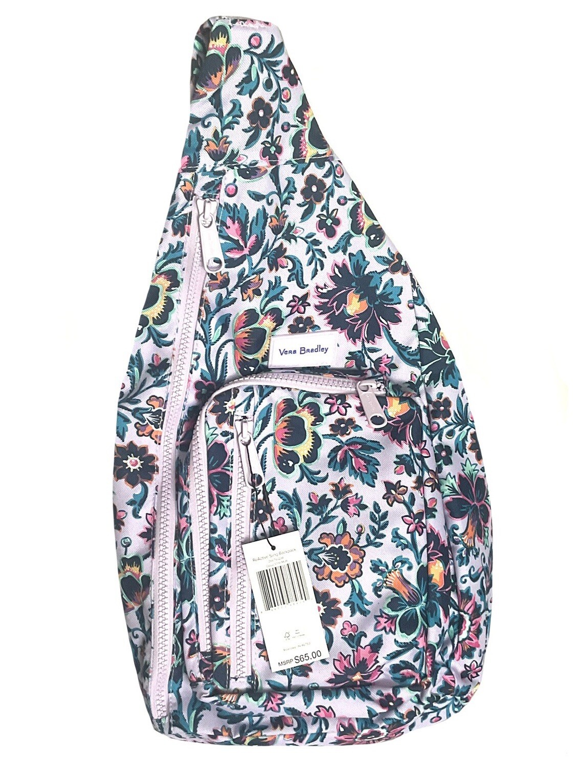 NWT Vera Bradley Sling Backpack in Recycled Cotton in Cloud Vine Multi