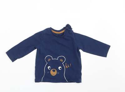 Matalan Mädchen blau Baumwollmischung T-Shirt Größe 6-9 Monate