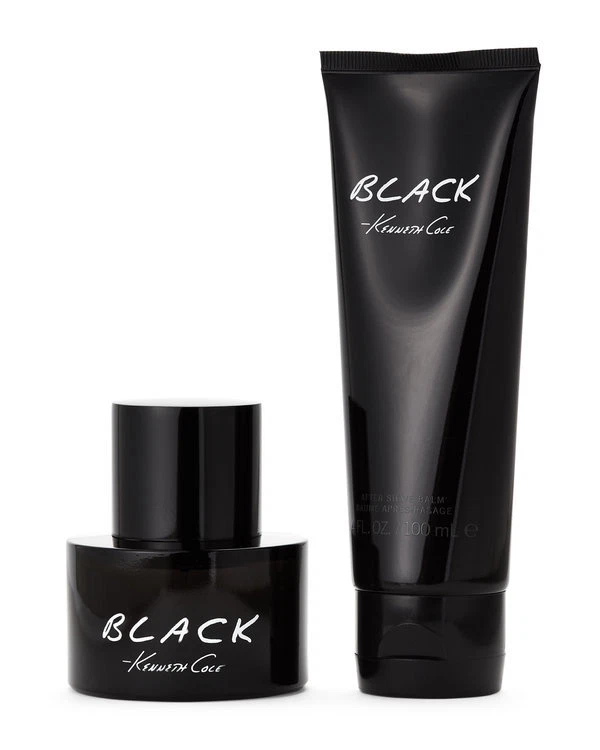 Kenneth Cole BLACK EDT 1.7oz 2pc Set After Shave Balm 3.4 NIB MEN