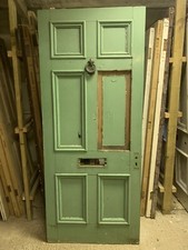XG33 ( 34 1/4 X 81 1/2) Six Panel Old Original Reclaimed Georgian External Door
