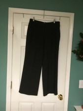 Women  s ARMANI COLLEZIONI Pleated Front Gray Wide Leg Pants Size 10 CON19 