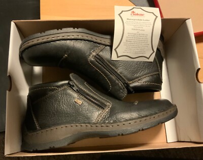 Rieker Herren Leder Schaftstiefel/ Boots Lammfell schwarz 45