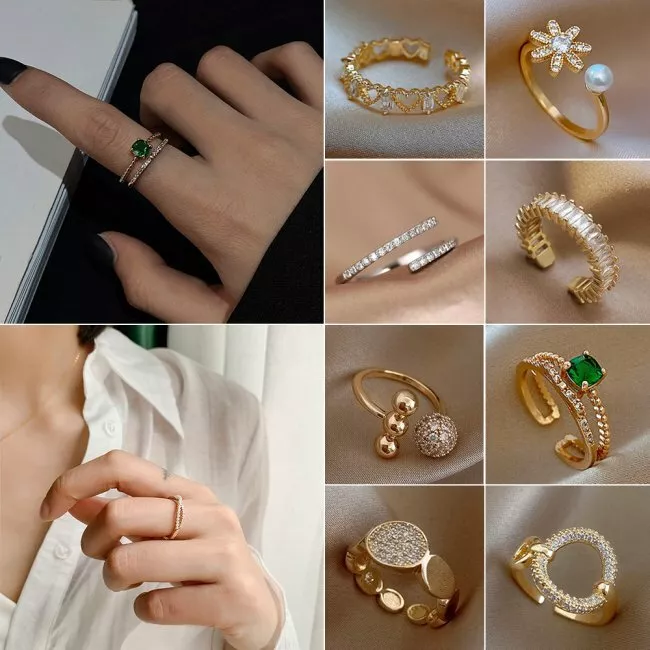 Latest Designs Of Gold Rings For Womens, gold Finger Ring Designs For  Ladies With Stones, T.F.