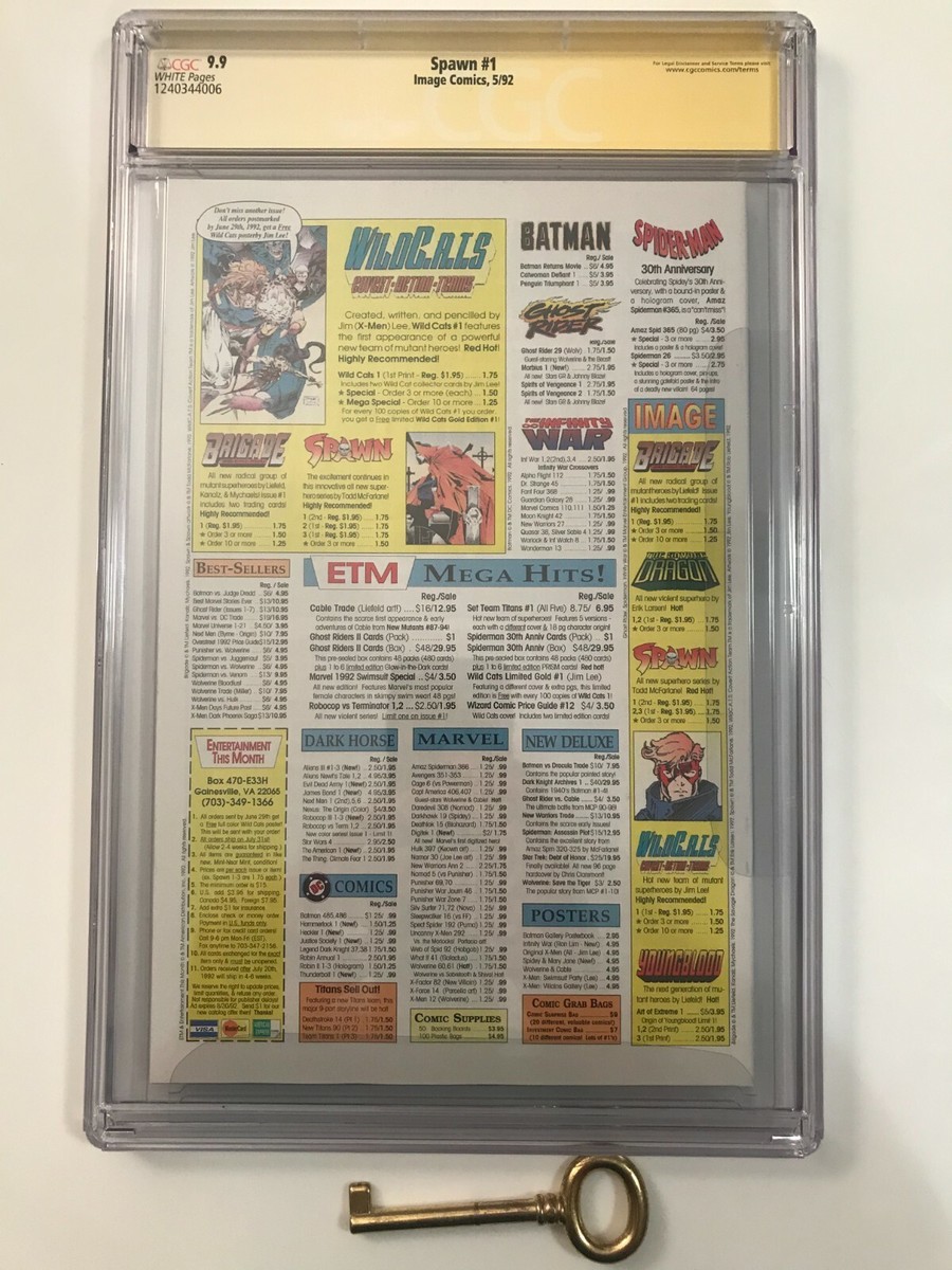 Spawn #1 CGC 9.9 SS Signed by Todd McFarlane! WP! VERY RARE Key