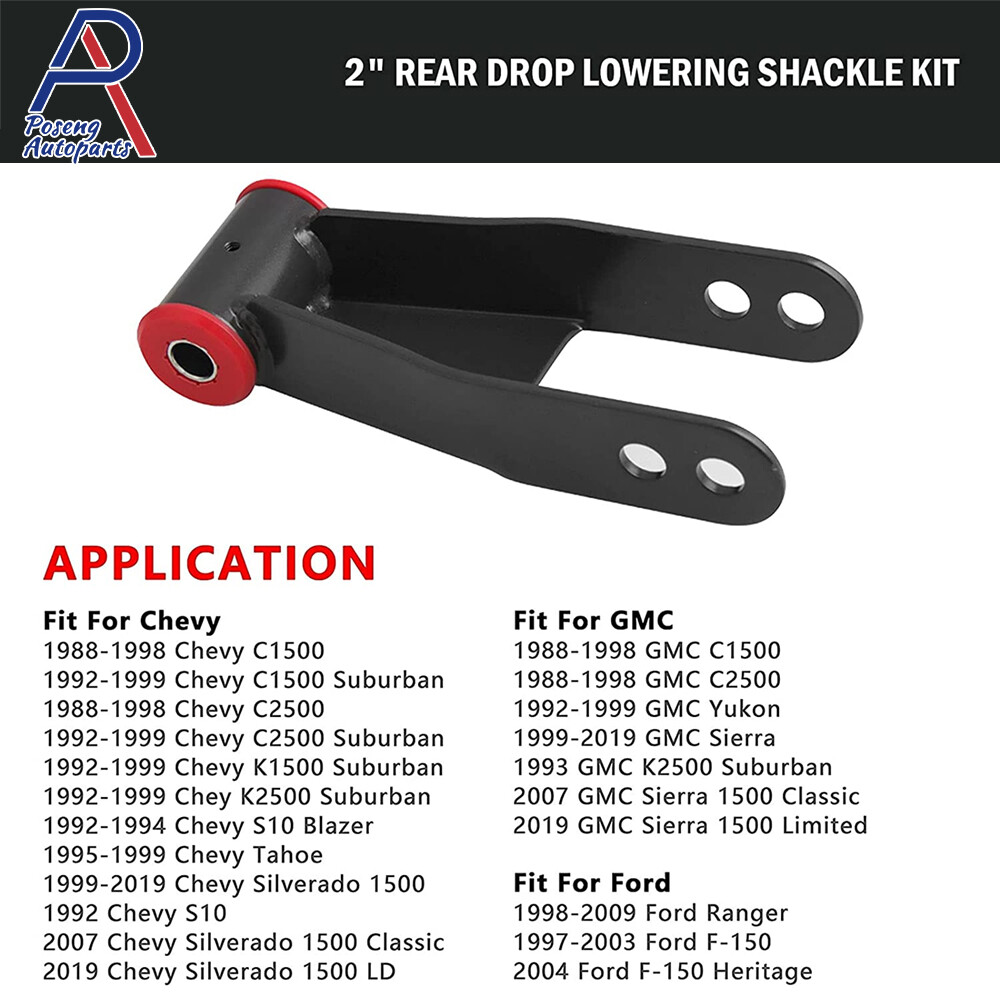 Lowering Kit REAR DROP SHACKLES FOR 2019 2022 Chevrolet