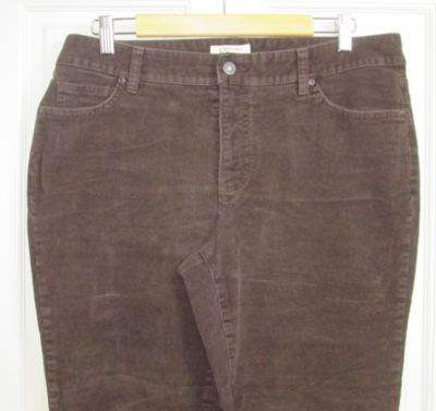 St Johns Bay Brown Bootcut Corduroys Womens 14 34x32 Secretly