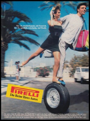 Pirelli Reifen - Reklame Werbeanzeige Original-Werbung 1987 (2)