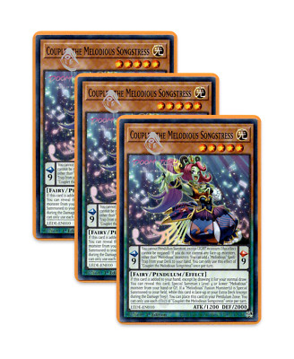 Yugioh! Couplet the Melodious Songstress LEDE-EN010 (C) 1st Ed 3x