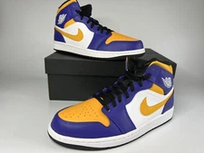 Nike Air Jordan 1 Mid Lakers Purple University Gold Retro DQ8426-517 Mens New