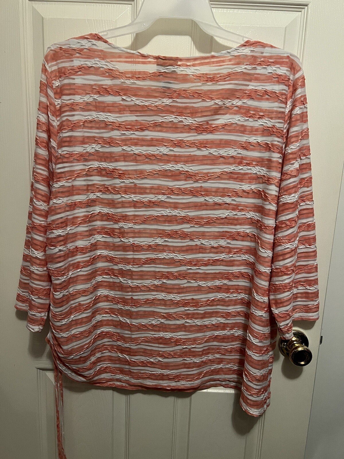 RUBY RD LADIES PLUS ORANGE WHITE STRIPED STRETCH … - image 11