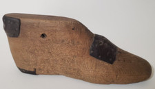 Vintage , antique wooden cobblers shoe Lasts with leather repairs