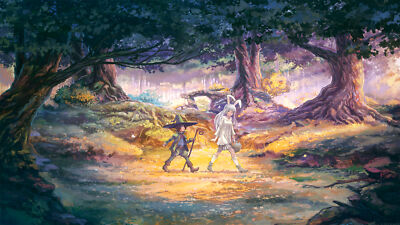 Anime artwork digital art original characters nature Playmat Gaming Mat Desk