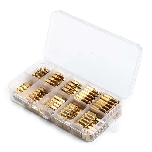 300Pcs M3 Brass Copper Pillar Stand Off Hex Column Spacer Threaded Screw Nut - Picture 7 of 23