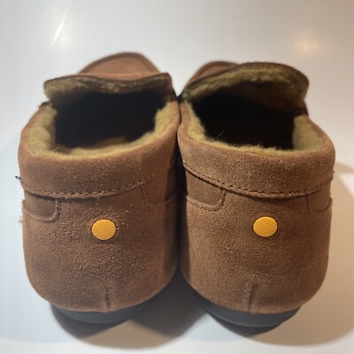 Samuel Hubbard Loafer Slipper Mens 9 M Brown Nutmeg Suede Wool Fur Lined Samuel Hubbard Slippers Mens 12 Nutmeg Brown Suede Wool Fur  main image 4
