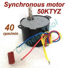 Synchronous Motor 50KTYZ AC 110V 120V 50/60Hz 40r/m CW/CCW 6W 2.2kgf.cm