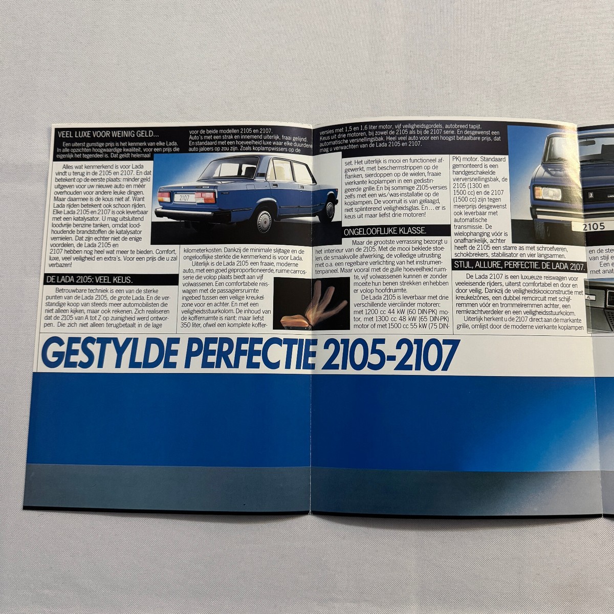 Lada 2105 and 2107 Car Sales Brochure Catalog Advertising German