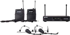 Gemini Sound UHF-02M 2-Channel Wireless Headset/Lavalier Combo Microphone System