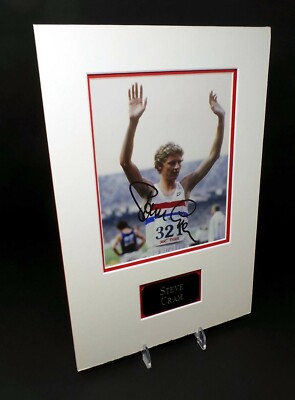 Steve CRAM britischer Olympiasieger signiertes & montiertes 10x8 Foto + Händler Echtheitszertifikat