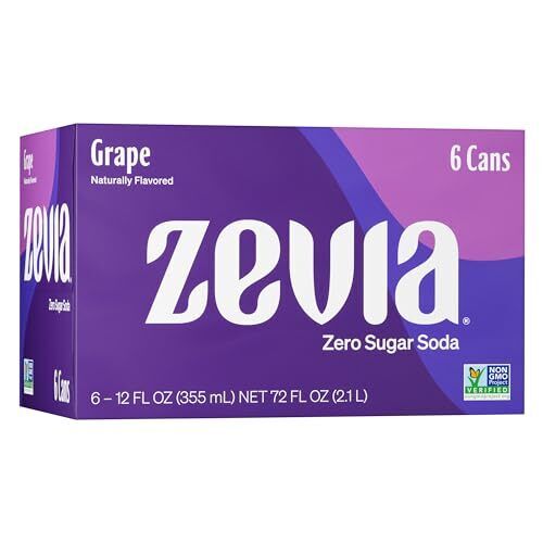 Grape Zero Calorie Soda, 12 Fl Oz Cans, 6 Pack