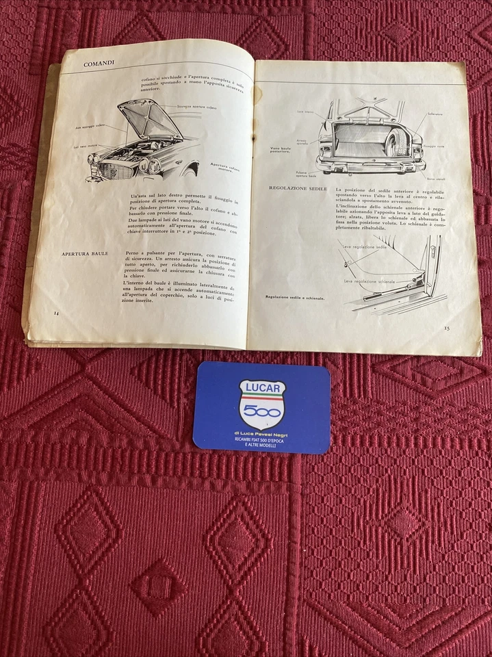 LIBRETTO USO E MANUTENZIONE LANCIA FLAVIA  FONDO DI MAGAZZINO SEGNI DEL TEMPO - Immagine 3 di 4