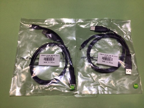 2X Monoprice Dual USB-A to Mini-B Cable - 5-Pin, Black, 2.5ft Premium Quality - Picture 2 of 3