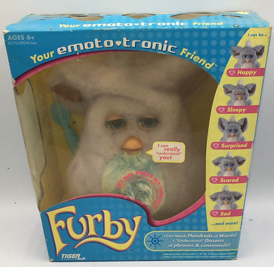 Furby 2005 Lavender Cloudy Sky Blue Eyes Furby New Old Stock #3