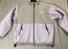 The North Face Youth Junior Jacket Fleece Large L Purple Full Zip Warm Packets