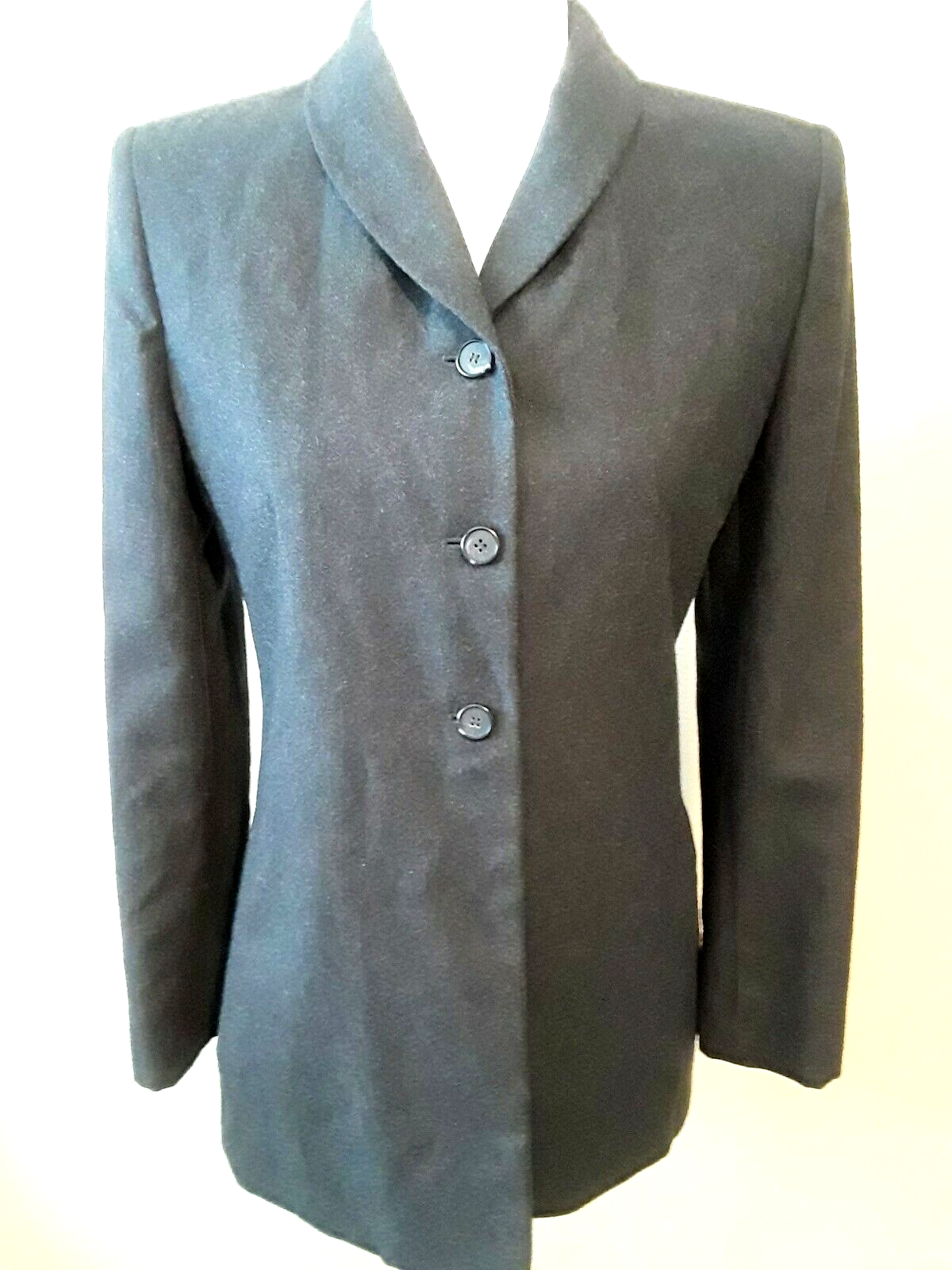 JONES NEW YORK Women's Size 6 Petite Wool Blazer Dark Gray Jacket Lined