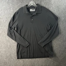 Cutter & Buck Polo Shirt Men’s Medium Black DryTec Golf Moisture Wicking Athleti